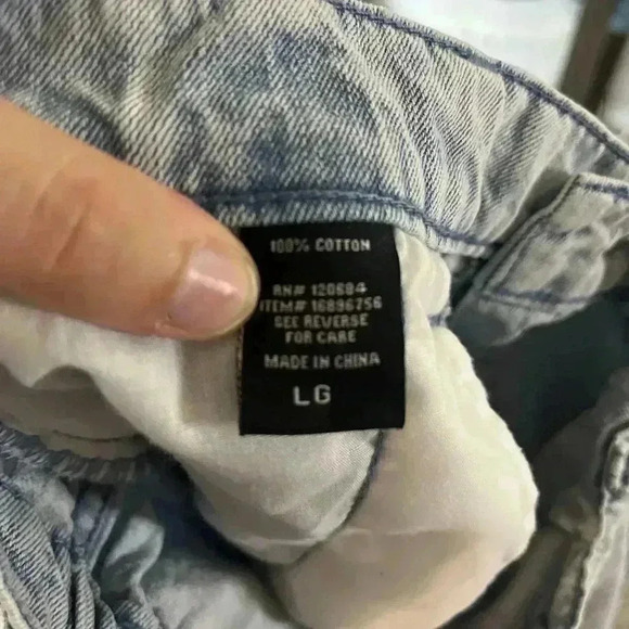 Hot topic Indigo Denim Cargo Jogger Jeans Girls Size L - Picture 13 of 15